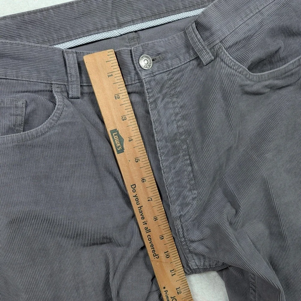 Brooks‎ Brothers Pants Mens 38x30 Gray Corduroy Stretch 5 Pocket Chino Casual - Picture 7 of 11